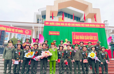 Thành phố Hà Tĩnh tổ chức lễ giao nhận quân năm 2023
