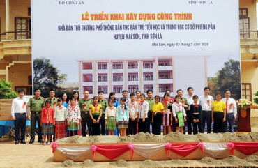 Bộ Công an xây dựng nhà bán trú, nhà ở cho trường học ở Sơn La