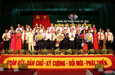 Bầu 37 đồng chí vào Ban Chấp hành Đảng bộ thành phố Hà Tĩnh nhiệm kỳ 2020- 2025