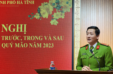 Công an TP Hà Tĩnh tổ chức Hội nghị giao ban đầu xuân Quý Mão 2023
