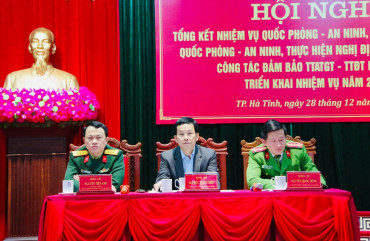 UBND thành phố Hà Tĩnh Tổng kết nhiệm vụ quốc phòng - an ninh năm 2023